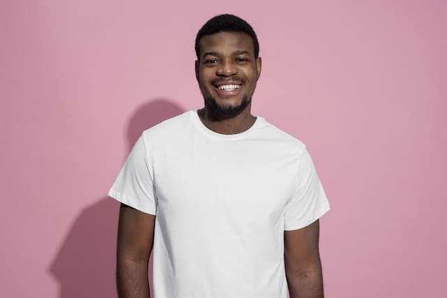 Smiling black law student