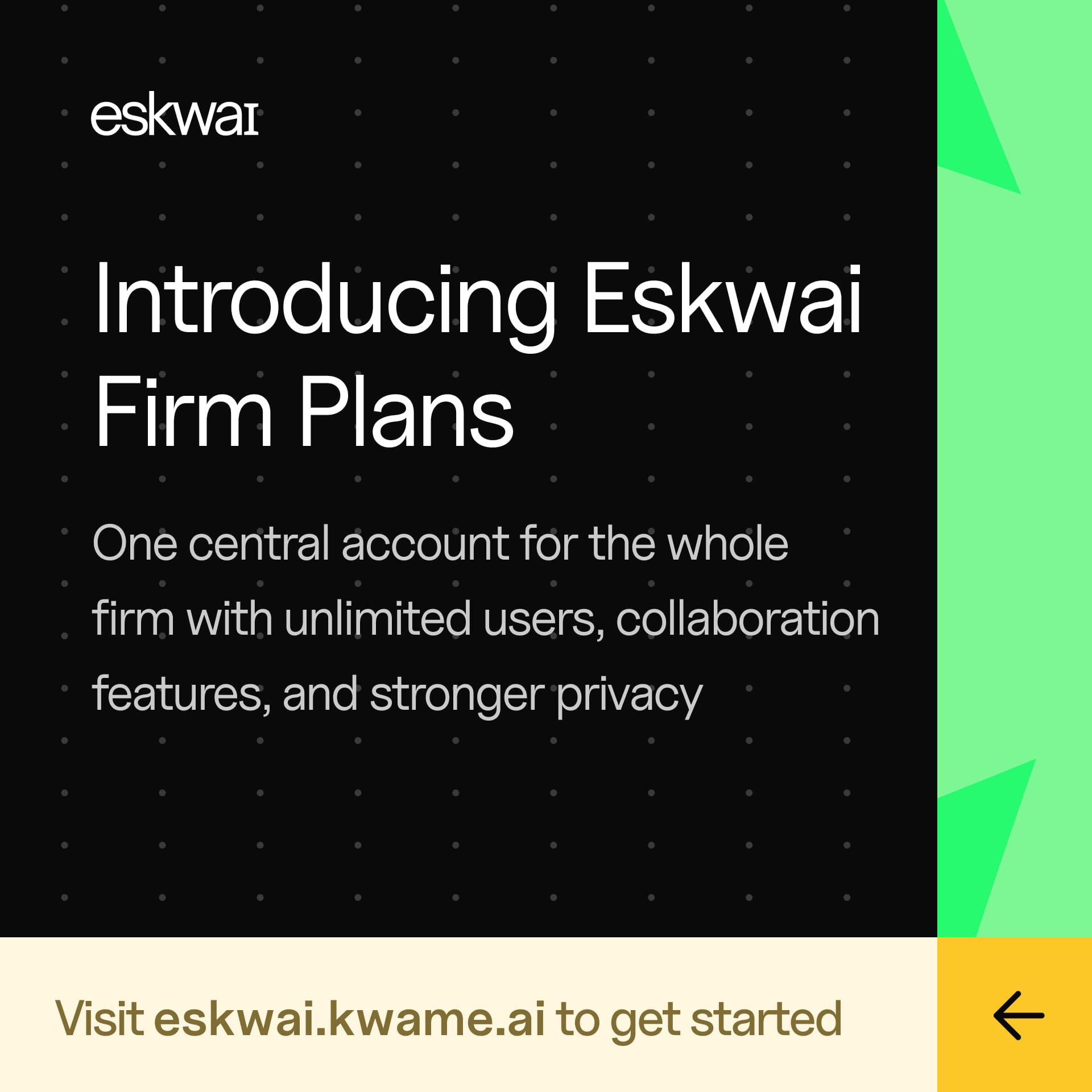 Kwame AI Launches Eskwai Firm Plans and Lands Top African Law Firm, N. Dowuona & Company