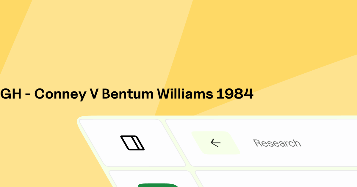 GH - CONNEY v. BENTUM - WILLIAMS | Eskwai