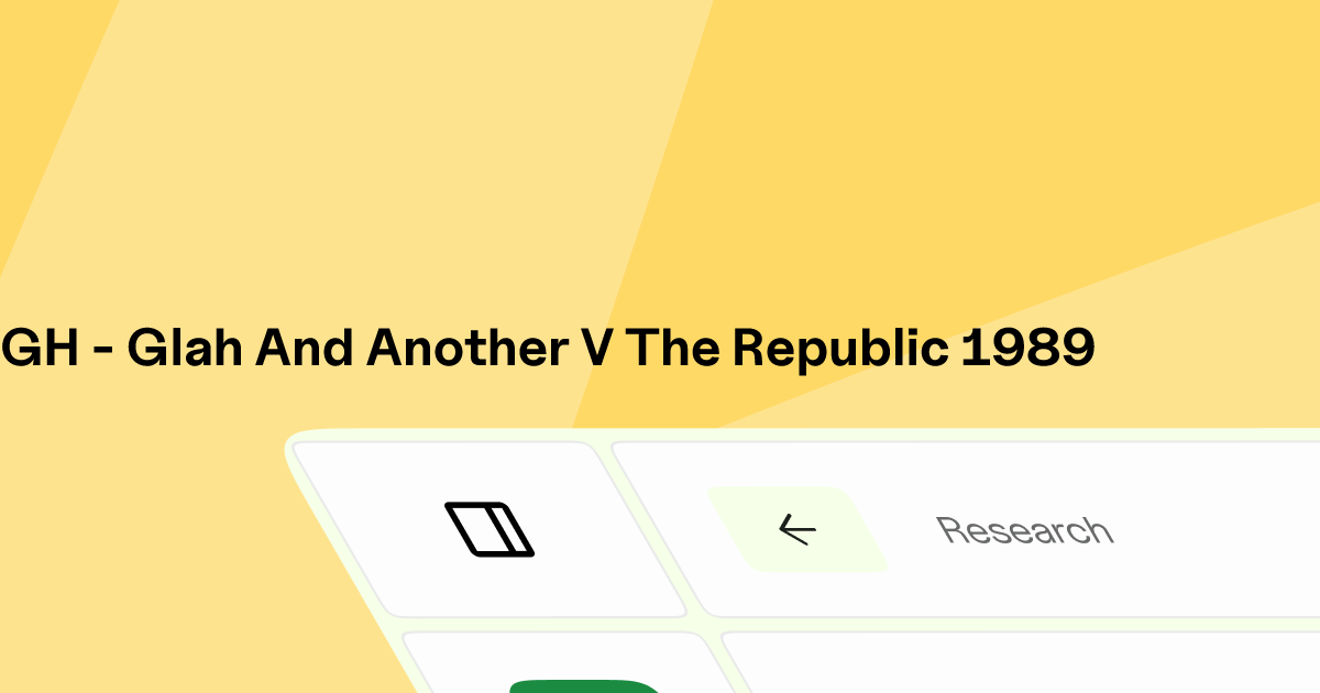GH - GLAH AND ANOTHER v. THE REPUBLIC | Eskwai
