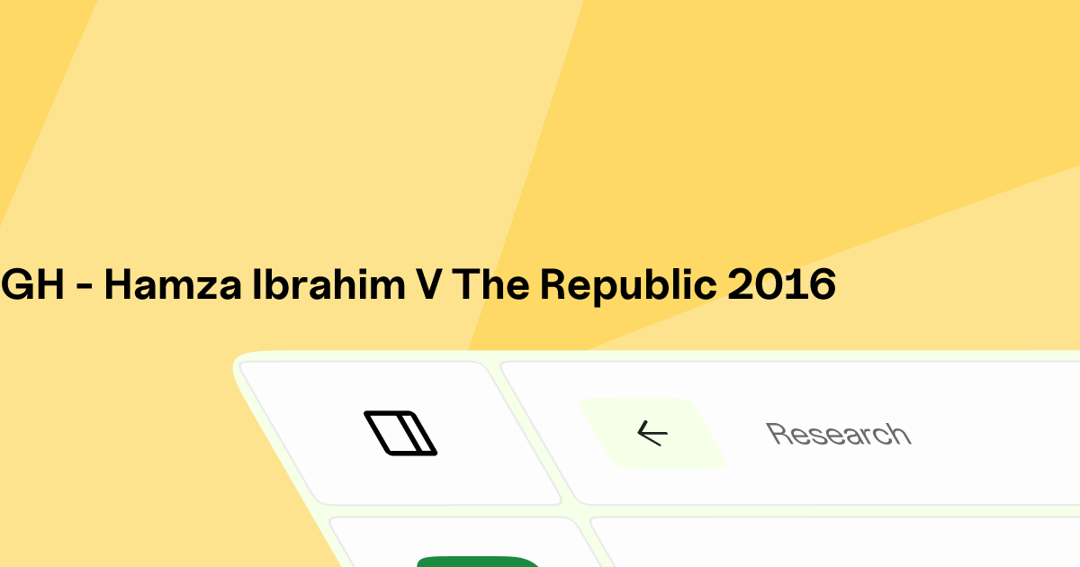 GH - HAMZA IBRAHIM v. THE REPUBLIC | Eskwai