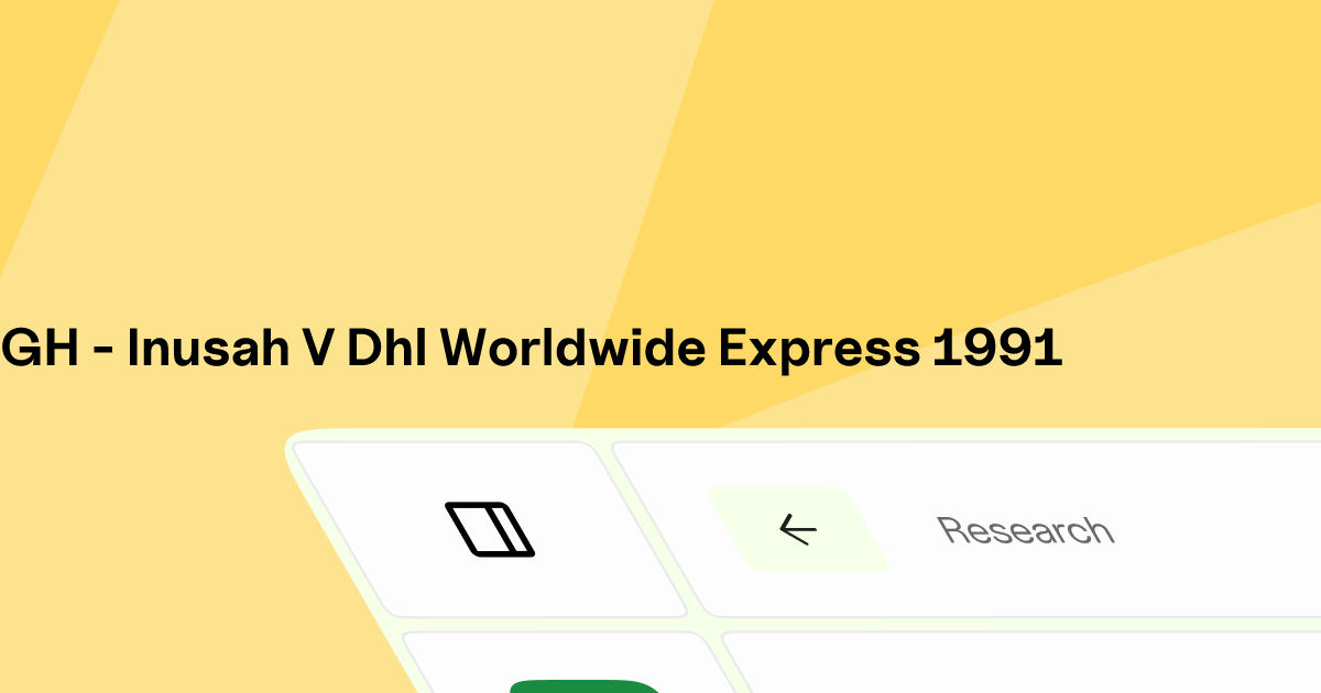GH - INUSAH v. D.H.L. WORLDWIDE EXPRESS | Eskwai